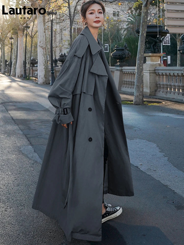 Lautaro double-belted coat