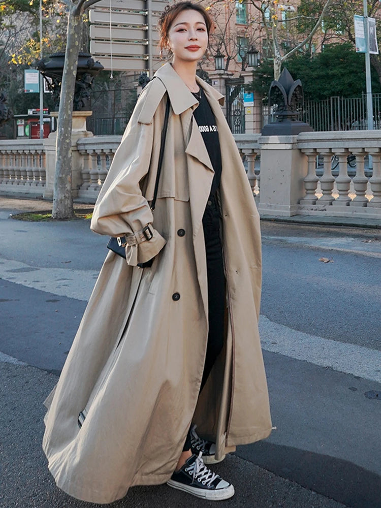 Lautaro double-belted coat