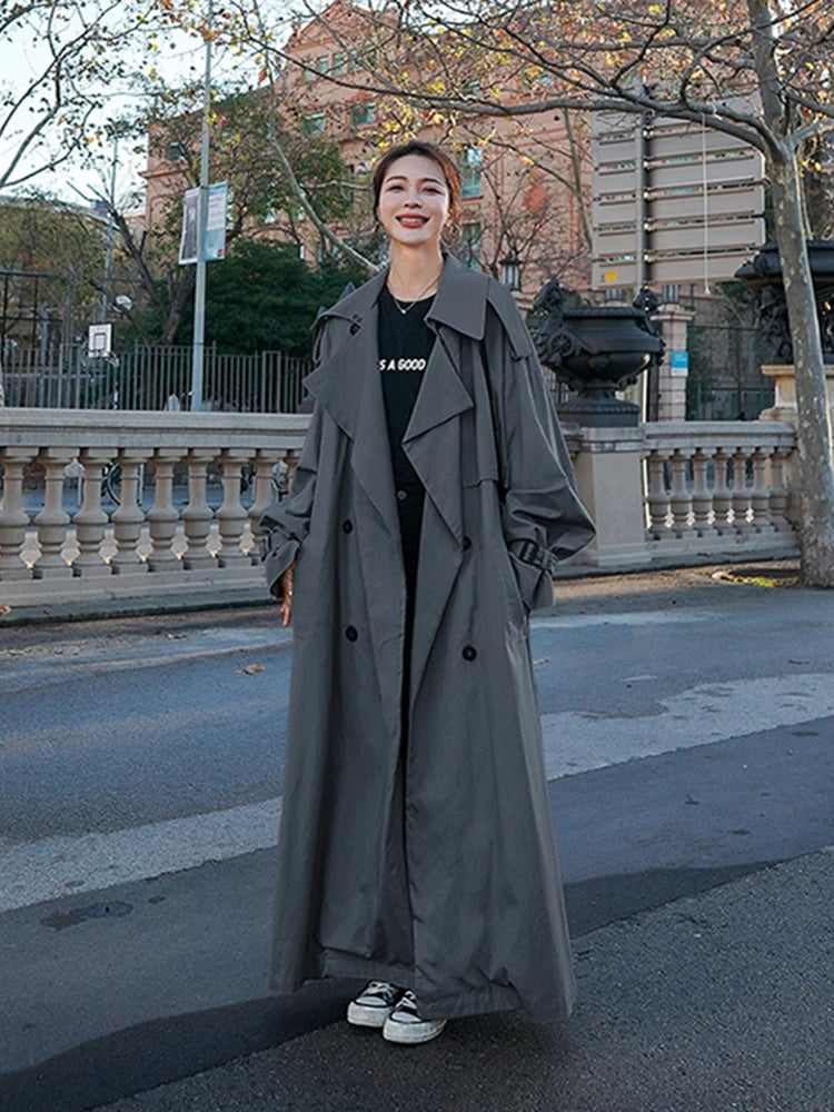 Lautaro double-belted coat