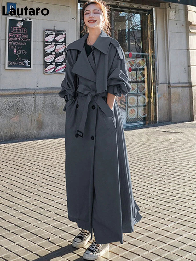 Lautaro double-belted coat