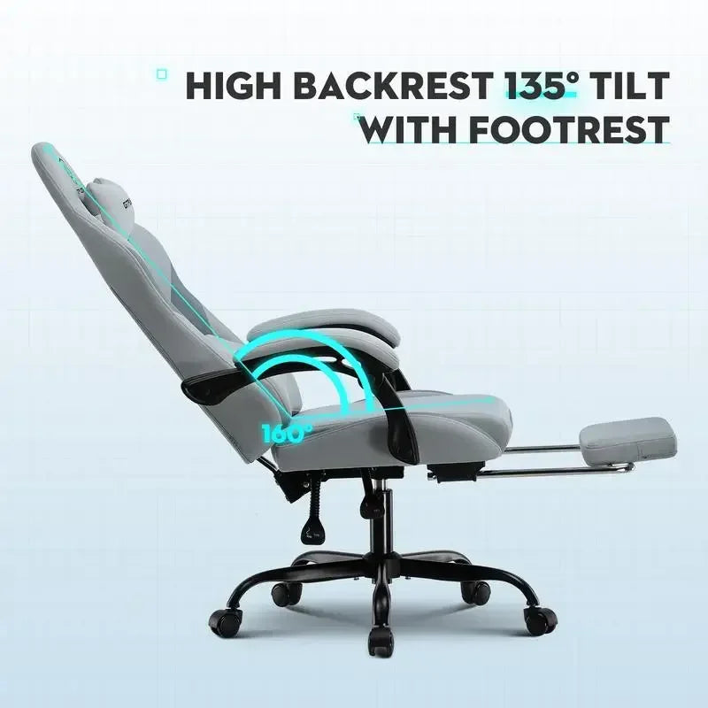 GTPLAYER Gaming Chair with Footrest,