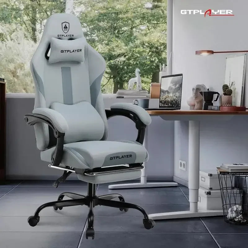 GTPLAYER Gaming Chair with Footrest,