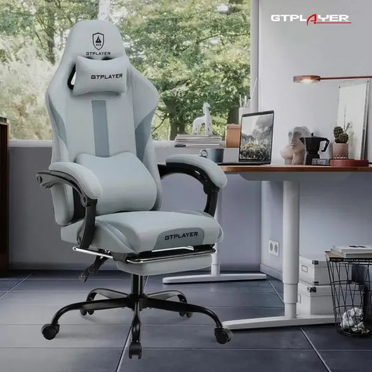 GTPLAYER Gaming Chair with Footrest,